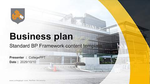 Raffles University Competition/Entrepreneurship Contest PPT Template