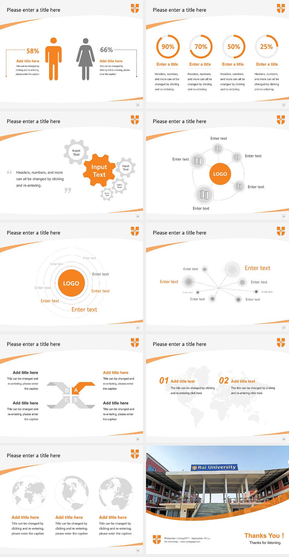 Rai University Course/Courseware Creation PPT Template4:3 ratio PPT effect preview image4