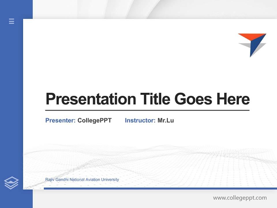 Rajiv Gandhi National Aviation University Thesis Proposal/Graduation Defense PPT Template4:3 ratio PPT effect preview image5