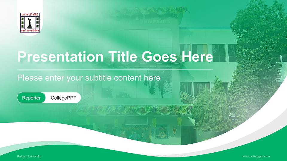 Raiganj University Lecture Sharing and Networking Event PPT Template16:9 ratio PPT effect preview image