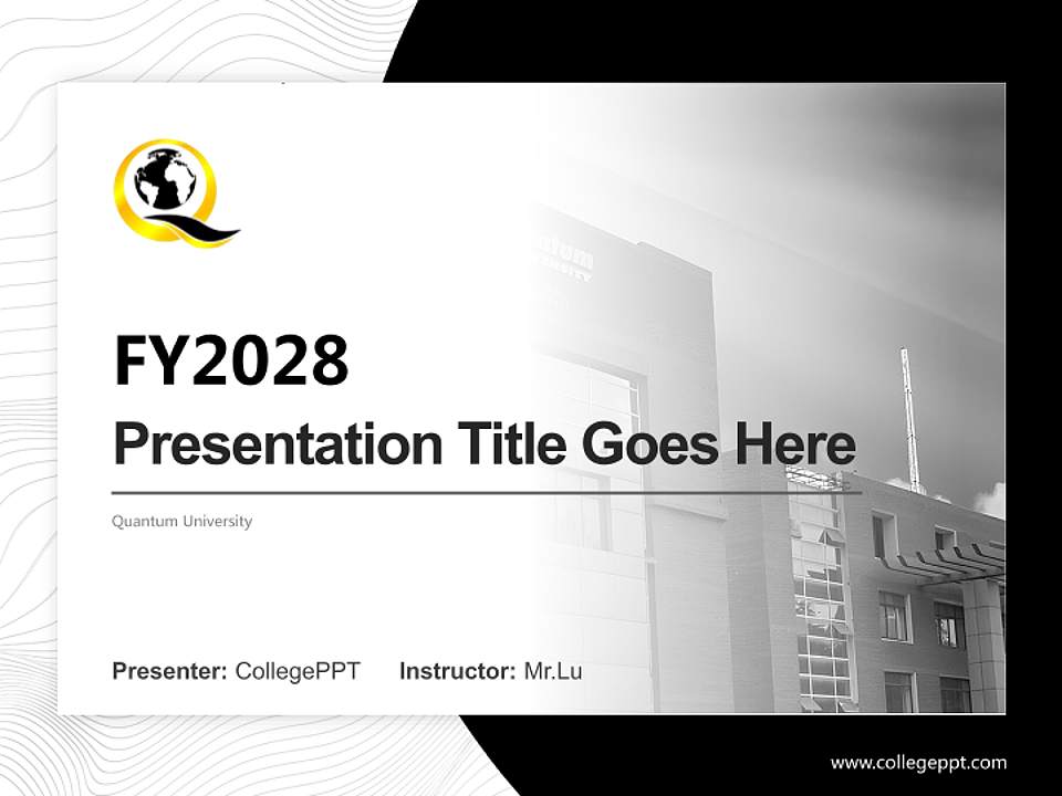 Quantum University Academic Presentation/Research Findings Report PPT Template4:3 ratio PPT effect preview image5