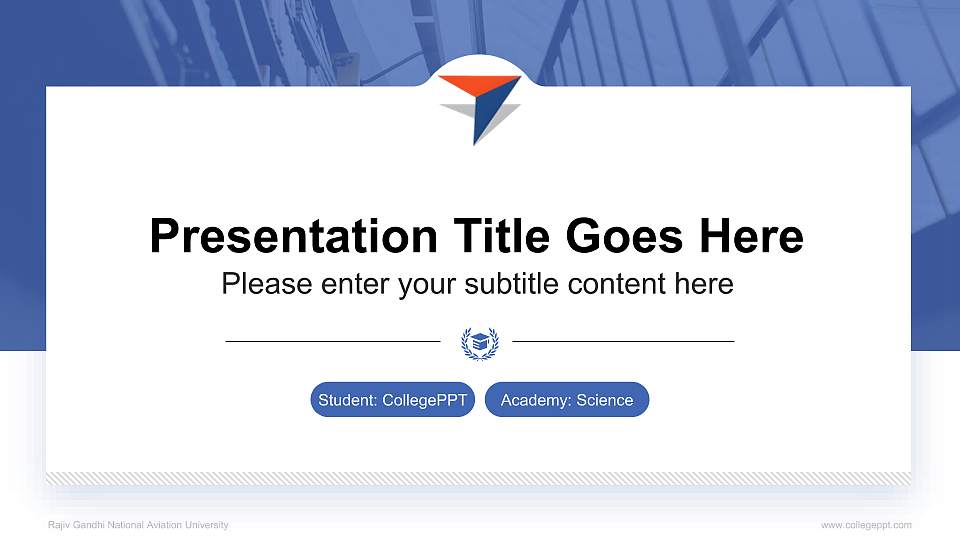 Rajiv Gandhi National Aviation University National Scholarship Defense PPT Template16:9 ratio PPT effect preview image