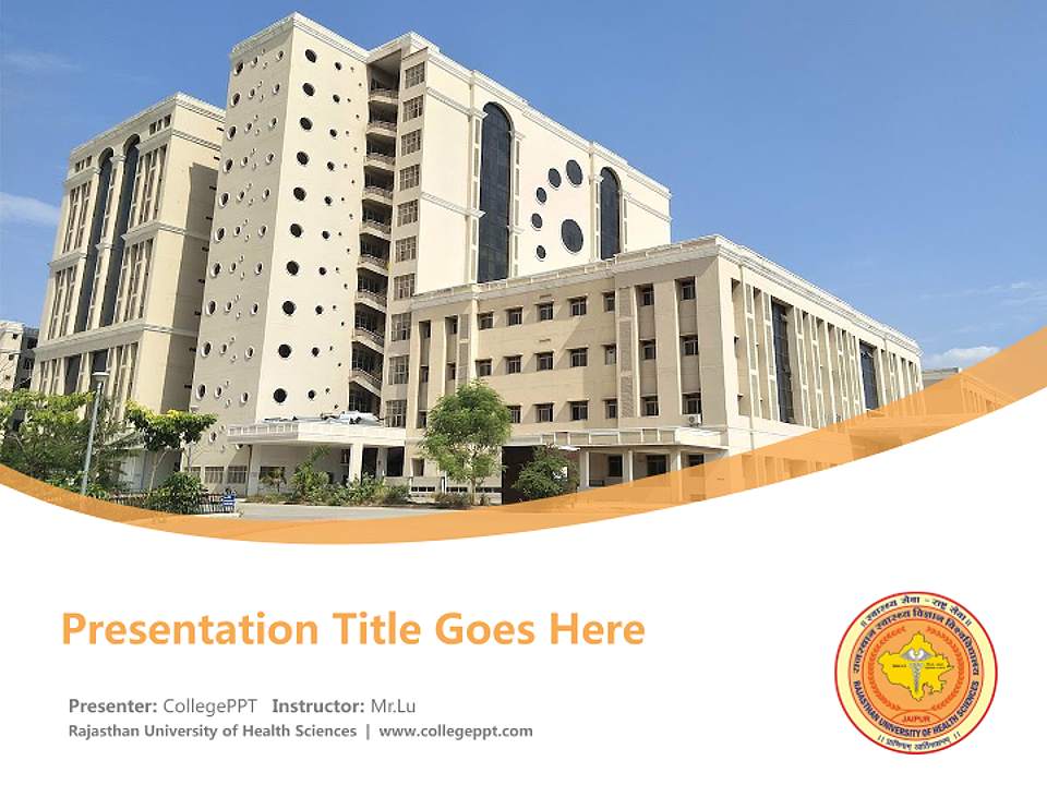 Rajasthan University of Health Sciences Course/Courseware Creation PPT Template4:3 ratio PPT effect preview image5