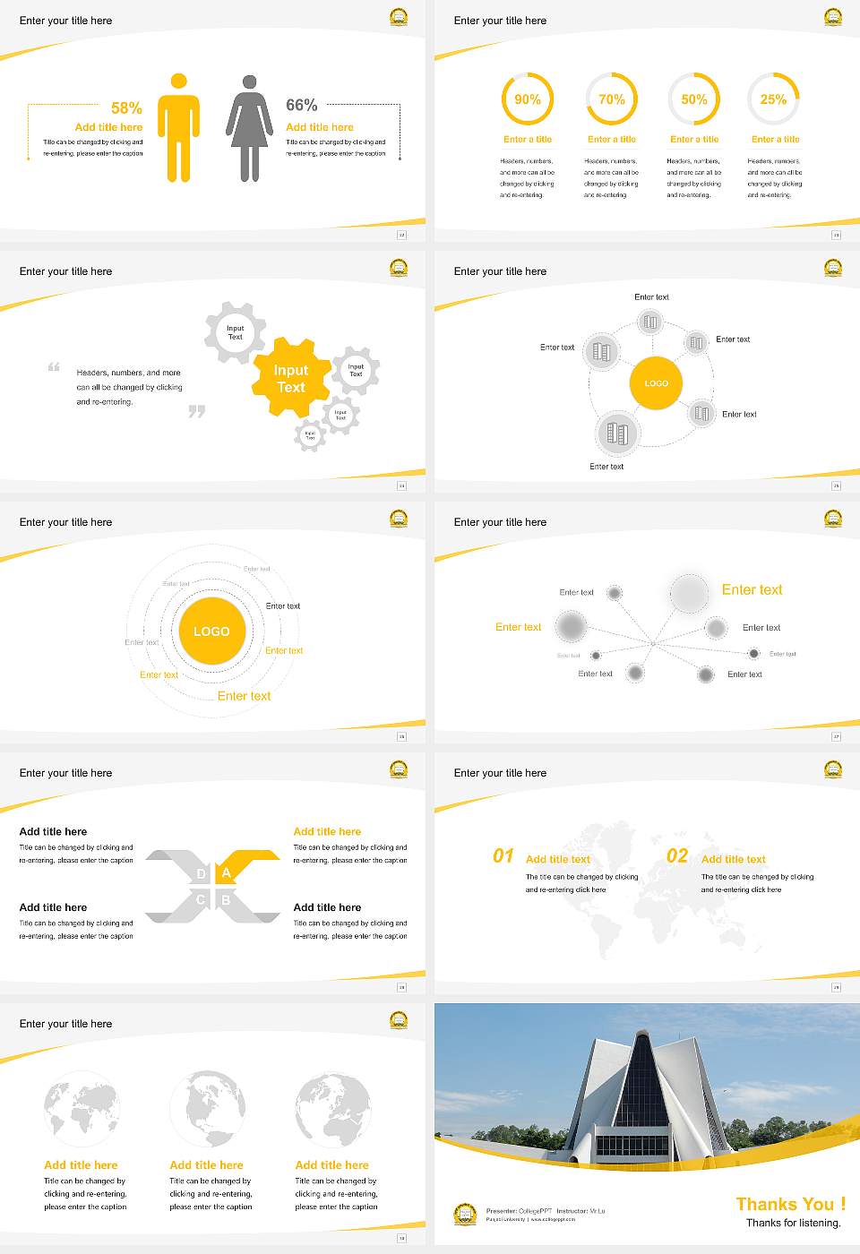 Punjabi University Course/Courseware Creation PPT Template16:9 ratio PPT effect preview image4
