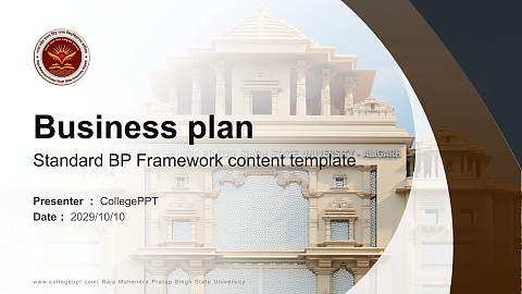 Raja Mahendra Pratap Singh State University Competition/Entrepreneurship Contest PPT Template