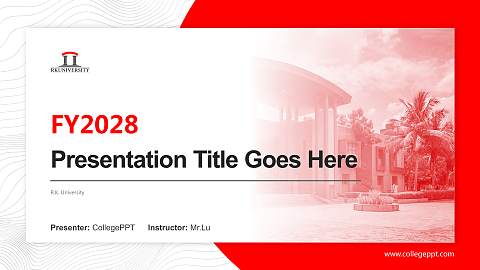 R.K. University Academic Presentation/Research Findings Report PPT Template