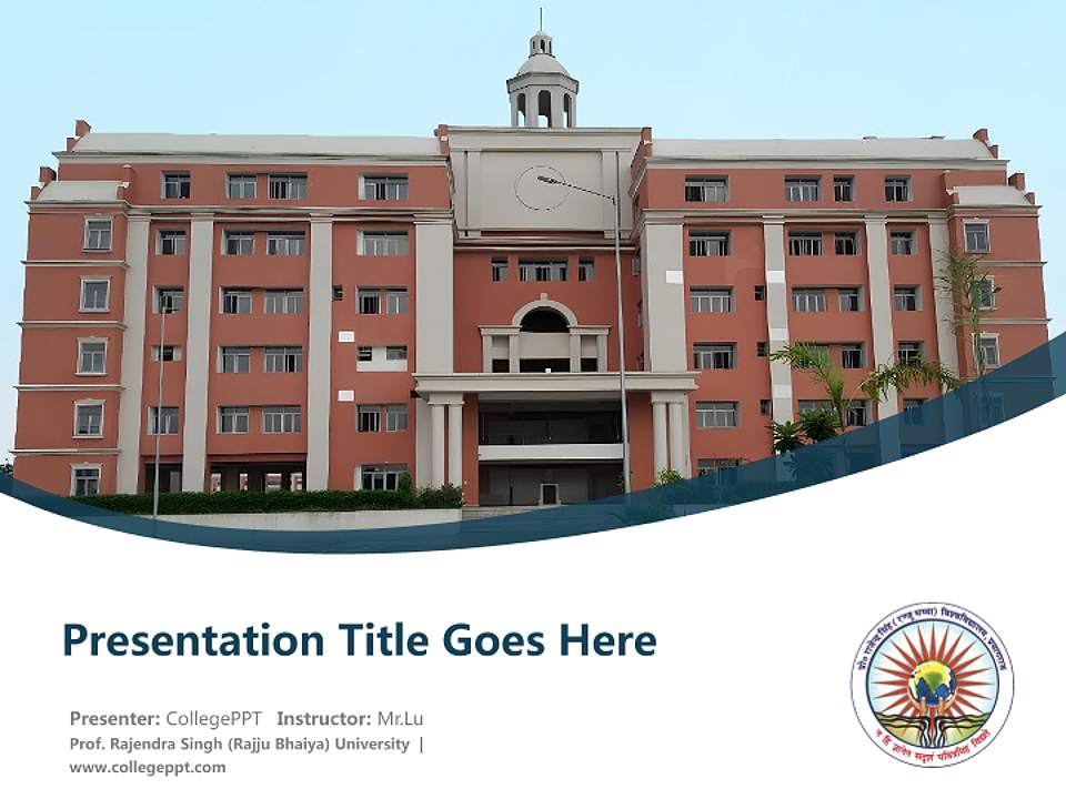 Prof. Rajendra Singh (Rajju Bhaiya) University Course/Courseware Creation PPT Template4:3 ratio PPT effect preview image5