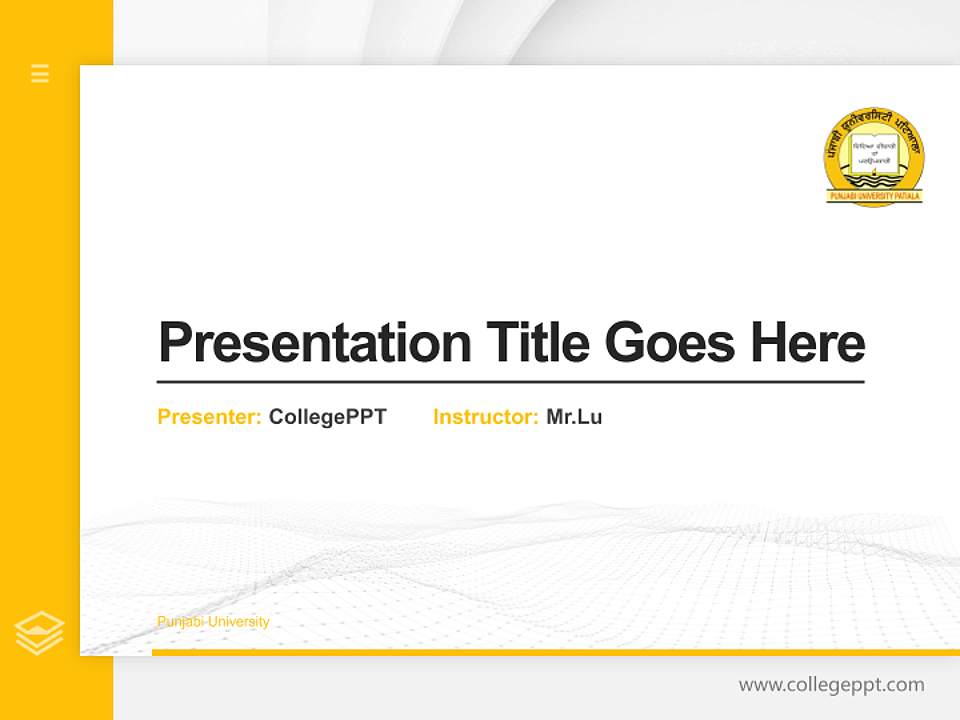 Punjabi University Thesis Proposal/Graduation Defense PPT Template4:3 ratio PPT effect preview image5
