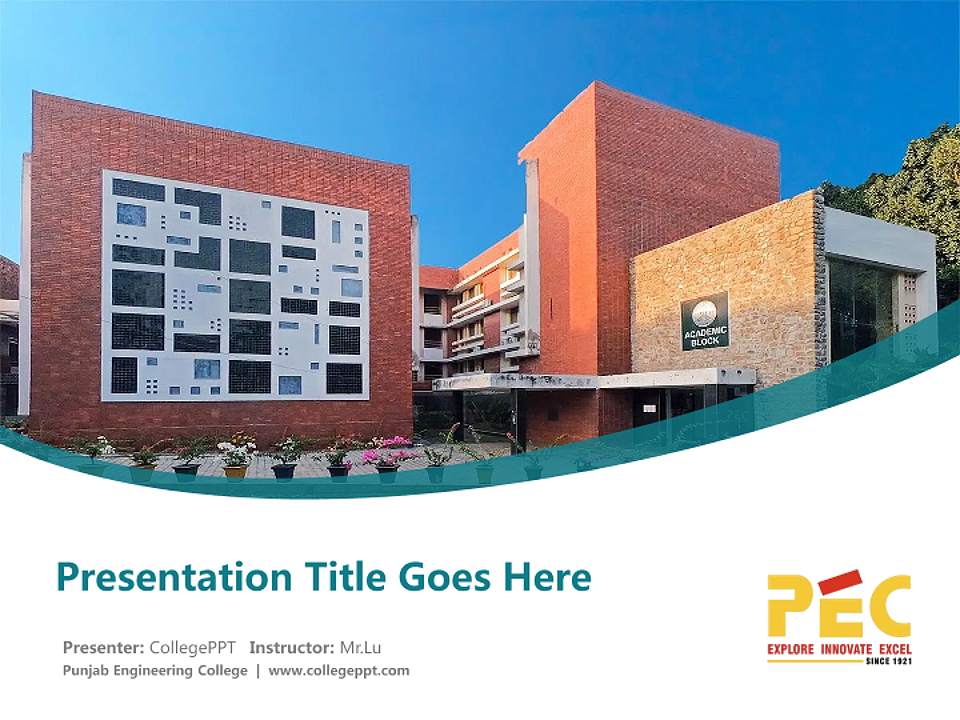 Punjab Engineering College Course/Courseware Creation PPT Template4:3 ratio PPT effect preview image5