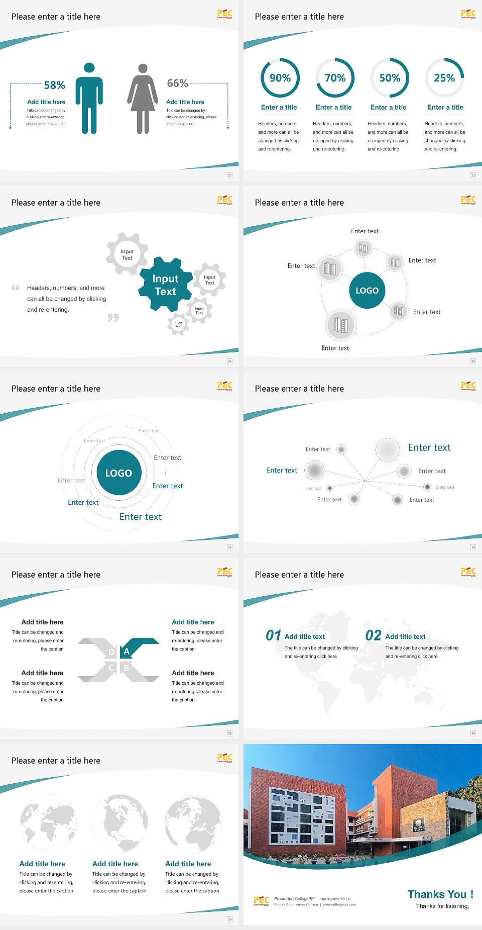 Punjab Engineering College Course/Courseware Creation PPT Template4:3 ratio PPT effect preview image4