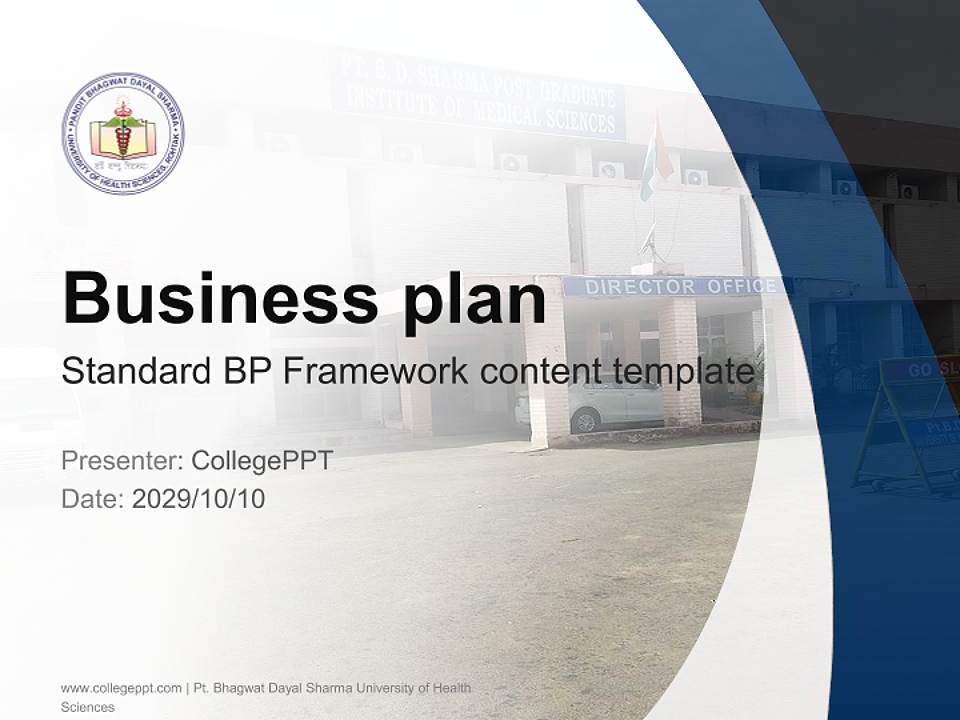 Pt. Bhagwat Dayal Sharma University of Health Sciences Competition/Entrepreneurship Contest PPT Template4:3 ratio PPT effect preview image9