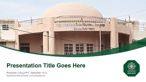 Raja Shankar Shah University Course/Courseware Creation PPT Template