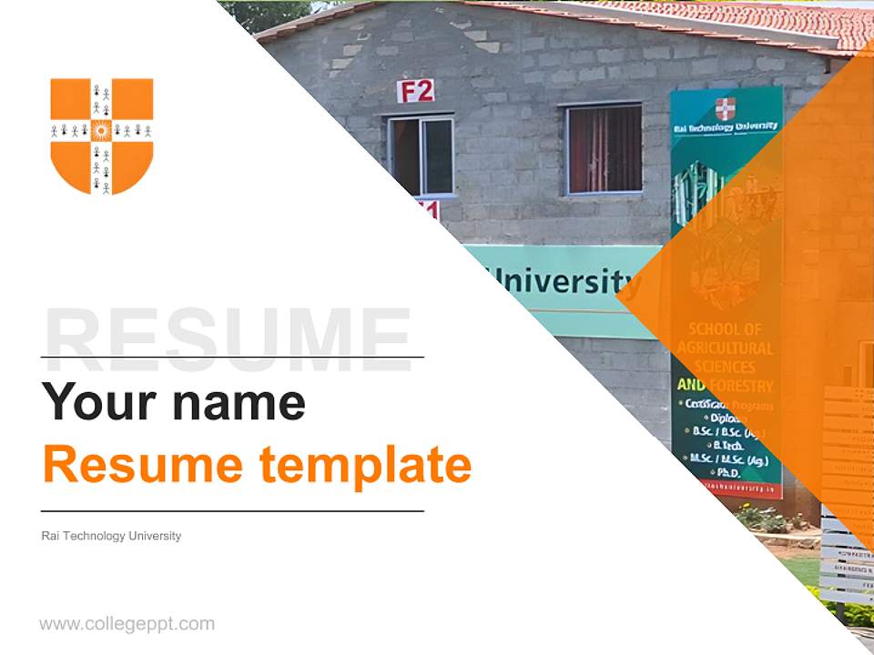 Rai Technology University Resume PPT Template4:3 ratio PPT effect preview image5