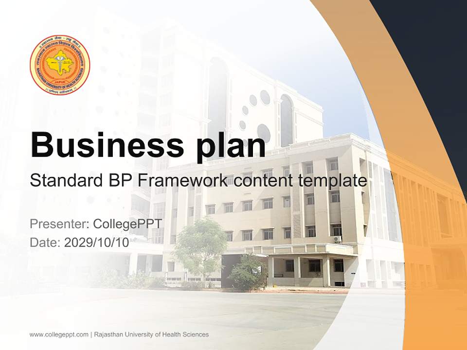 Rajasthan University of Health Sciences Competition/Entrepreneurship Contest PPT Template4:3 ratio PPT effect preview image9