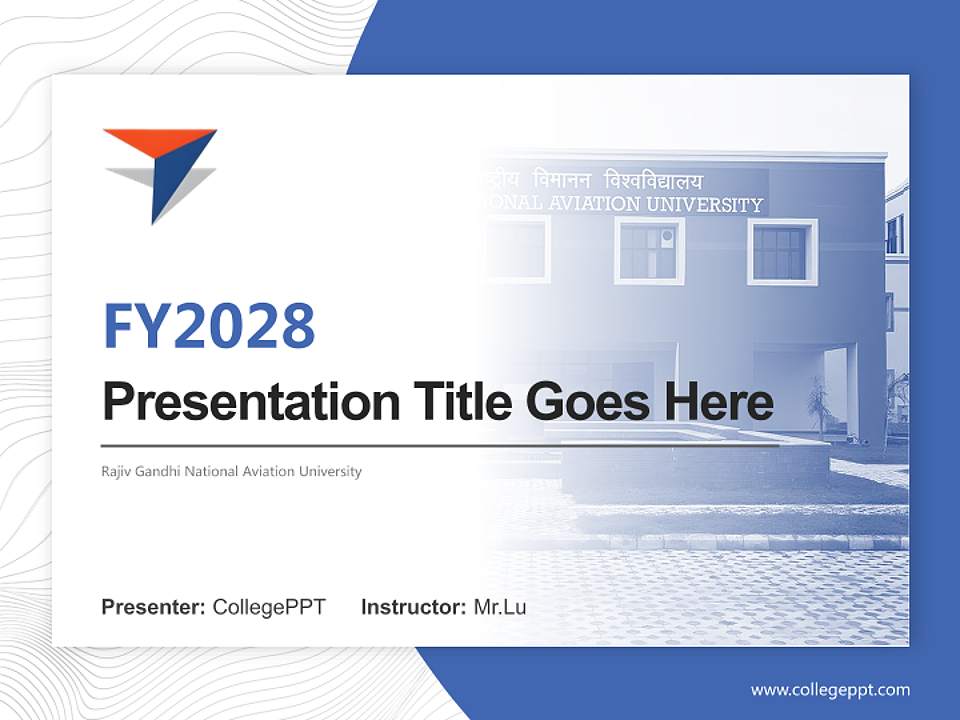 Rajiv Gandhi National Aviation University Academic Presentation/Research Findings Report PPT Template4:3 ratio PPT effect preview image5