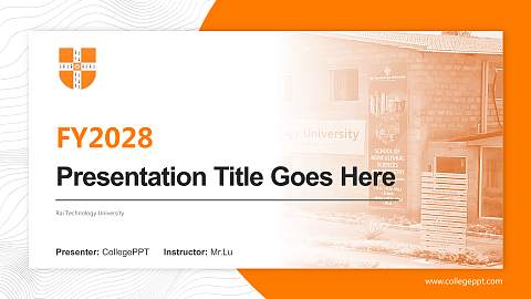 Rai Technology University Academic Presentation/Research Findings Report PPT Template