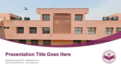 Rajasthan ILD Skills University Course/Courseware Creation PPT Template