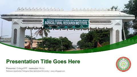 Professor Jayashankar Telangana State Agricultural University Course/Courseware Creation PPT Template