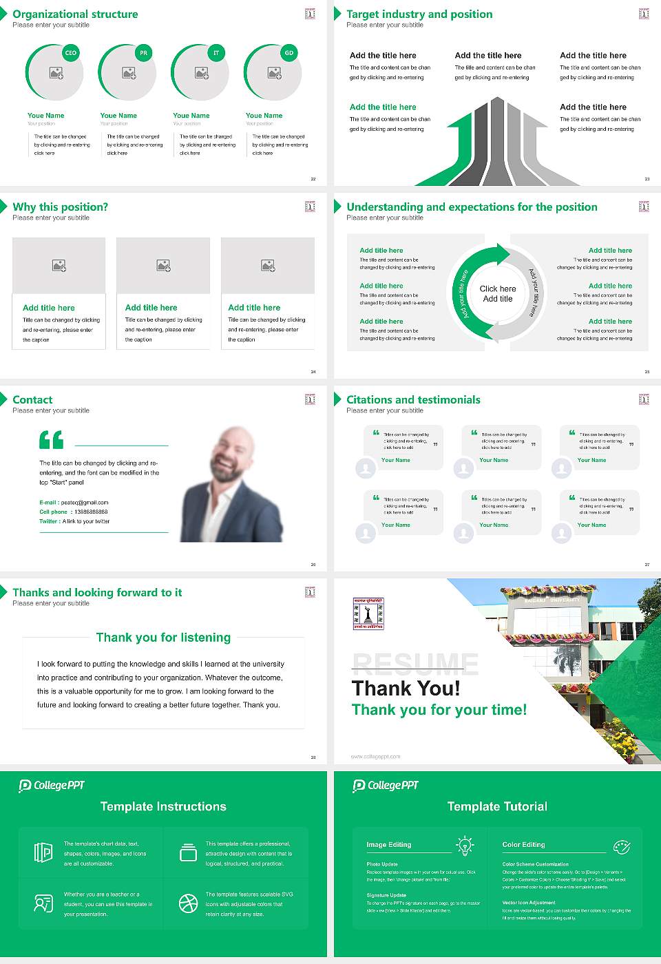 Raiganj University Resume PPT Template16:9 ratio PPT effect preview image4