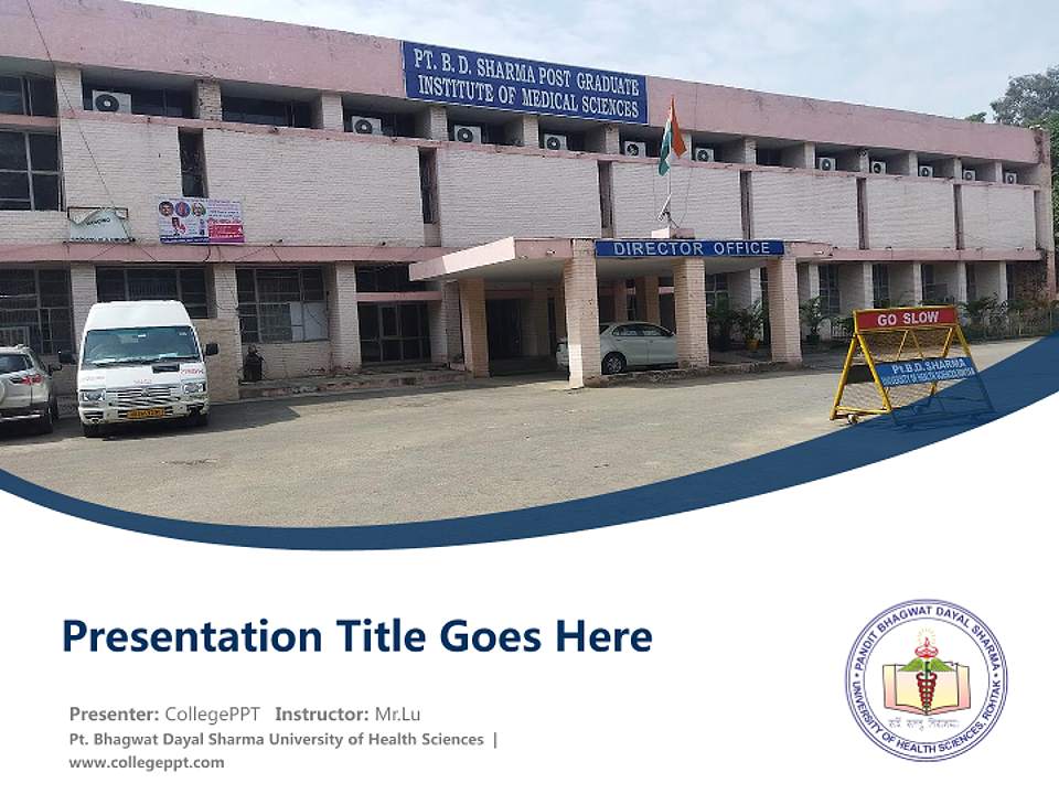 Pt. Bhagwat Dayal Sharma University of Health Sciences Course/Courseware Creation PPT Template4:3 ratio PPT effect preview image5