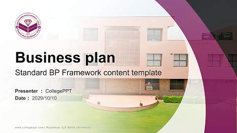 Rajasthan ILD Skills University Competition/Entrepreneurship Contest PPT Template