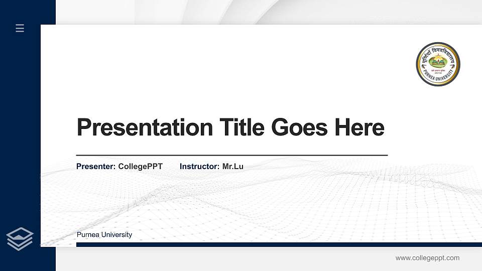 Purnea University Thesis Proposal/Graduation Defense PPT Template16:9 ratio PPT effect preview image
