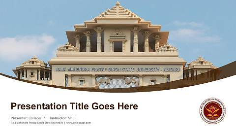 Raja Mahendra Pratap Singh State University Course/Courseware Creation PPT Template