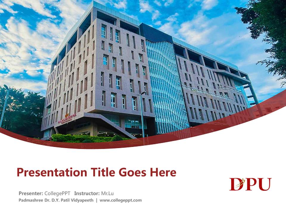 Padmashree Dr. D.Y. Patil Vidyapeeth Course/Courseware Creation PPT Template4:3 ratio PPT effect preview image5
