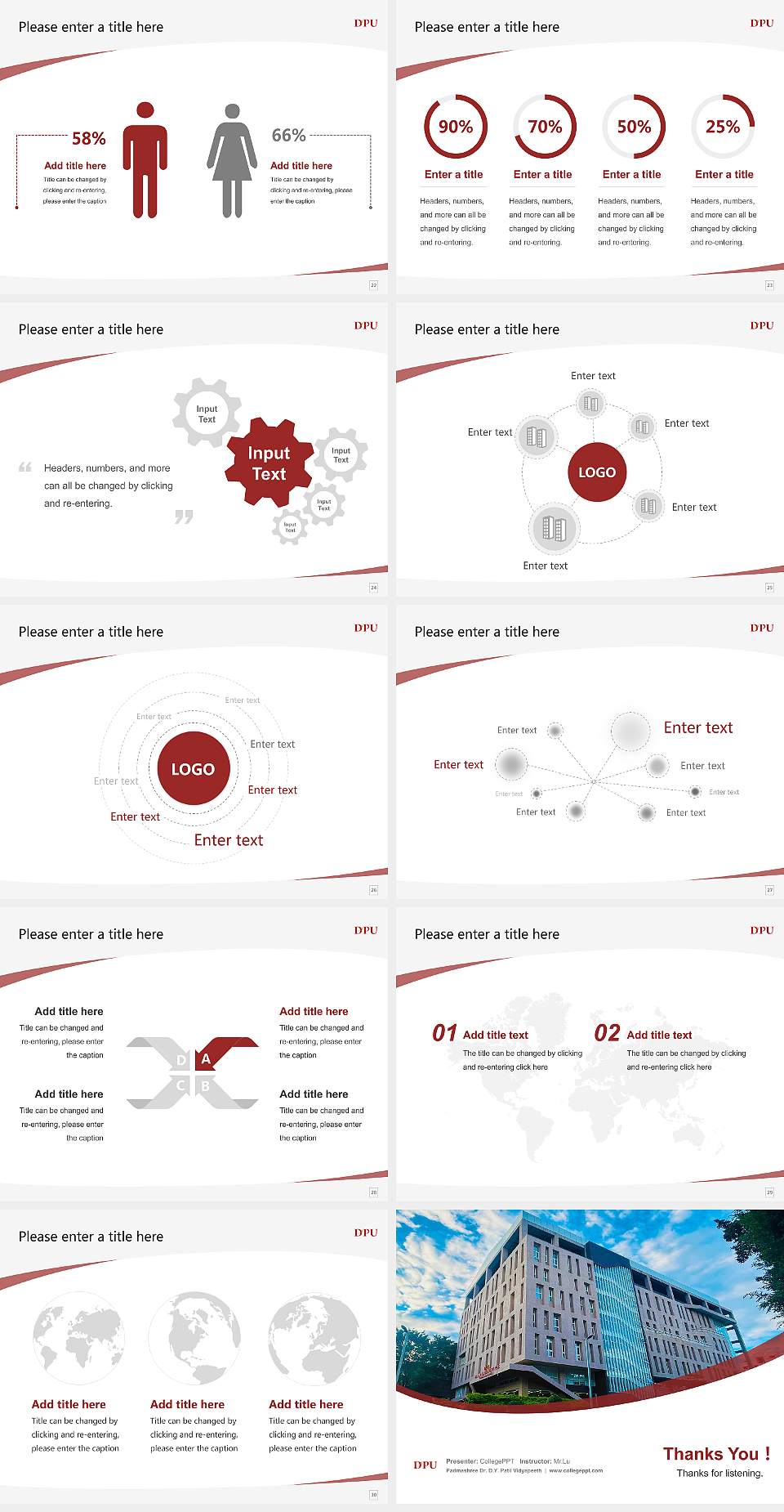 Padmashree Dr. D.Y. Patil Vidyapeeth Course/Courseware Creation PPT Template4:3 ratio PPT effect preview image4