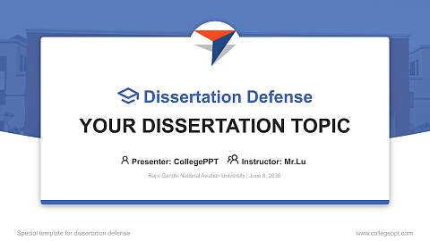 Rajiv Gandhi National Aviation University Graduation Thesis Defense PPT Template