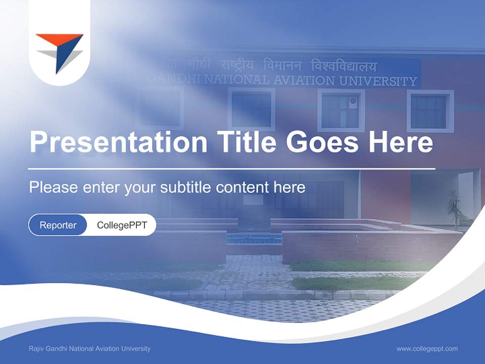 Rajiv Gandhi National Aviation University Lecture Sharing and Networking Event PPT Template4:3 ratio PPT effect preview image4