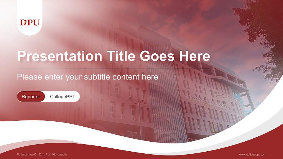 Padmashree Dr. D.Y. Patil Vidyapeeth Lecture Sharing and Networking Event PPT Template16:9 ratio PPT effect preview image