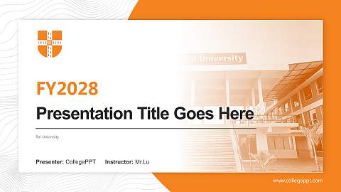 Rai University Academic Presentation/Research Findings Report PPT Template