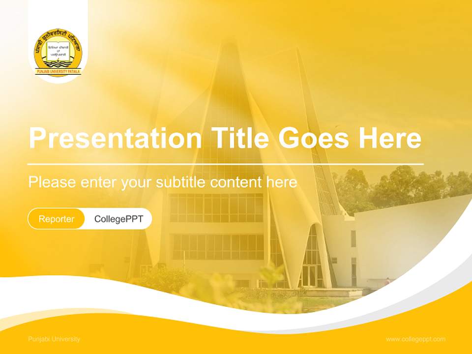 Punjabi University Lecture Sharing and Networking Event PPT Template4:3 ratio PPT effect preview image4