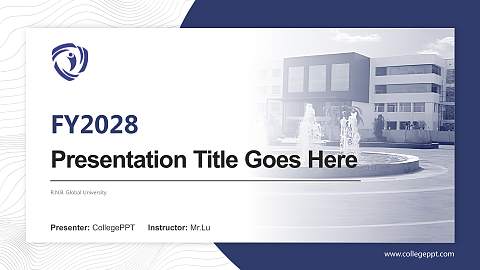 R.N.B. Global University Academic Presentation/Research Findings Report PPT Template