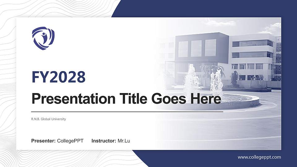 R.N.B. Global University Academic Presentation/Research Findings Report PPT Template16:9 ratio PPT effect preview image