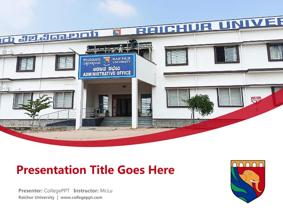 Raichur University Course/Courseware Creation PPT Template4:3 ratio PPT effect preview image5
