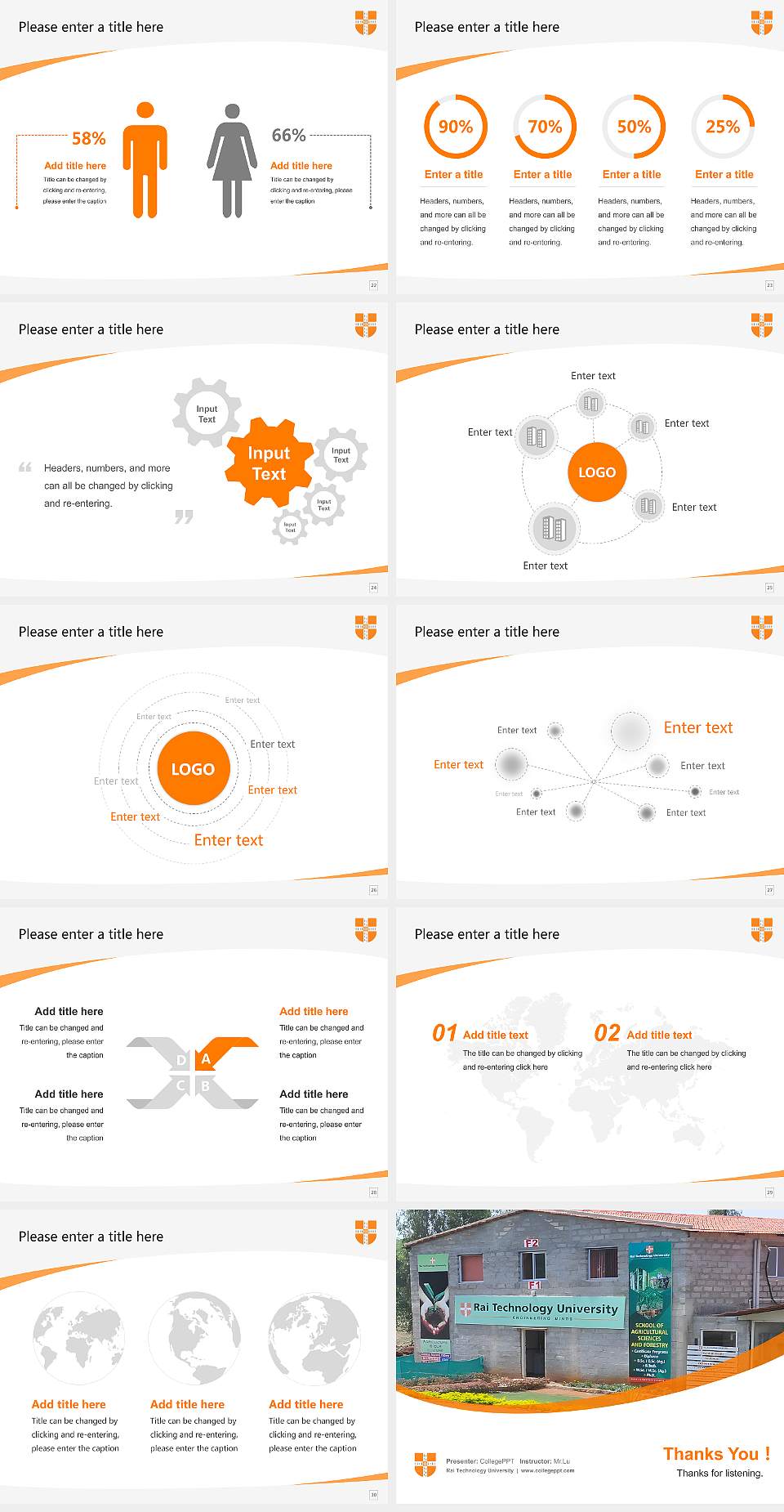 Rai Technology University Course/Courseware Creation PPT Template4:3 ratio PPT effect preview image4