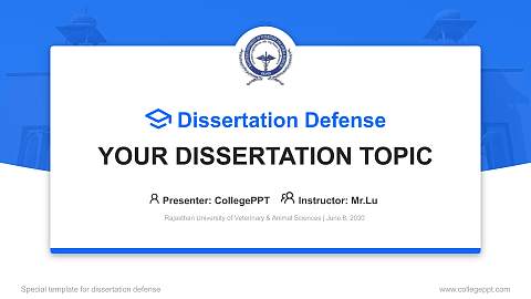 Rajasthan University of Veterinary & Animal Sciences Graduation Thesis Defense PPT Template