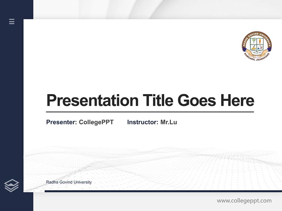 Radha Govind University Thesis Proposal/Graduation Defense PPT Template4:3 ratio PPT effect preview image5