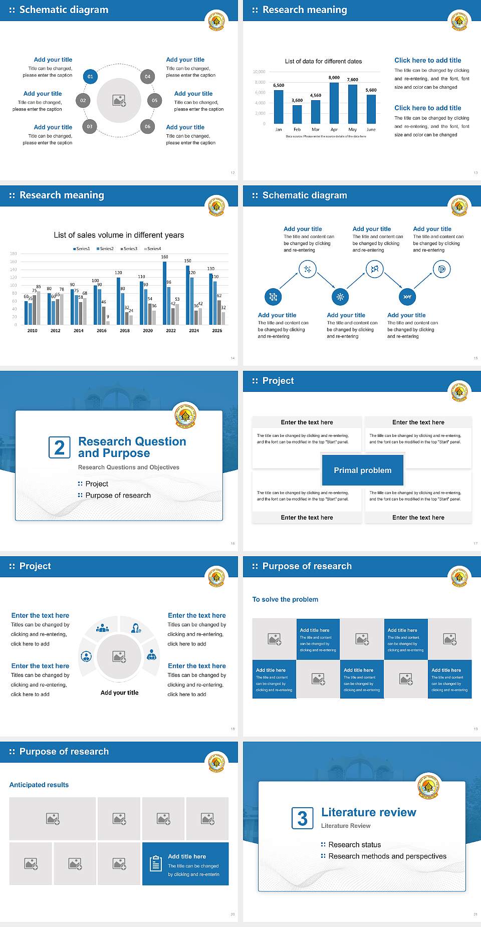 Pt. Ravishankar Shukla University Graduation Thesis Defense PPT Template4:3 ratio PPT effect preview image3