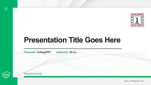 Raiganj University Thesis Proposal/Graduation Defense PPT Template