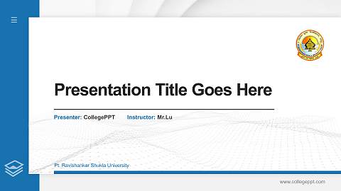 Pt. Ravishankar Shukla University Thesis Proposal/Graduation Defense PPT Template