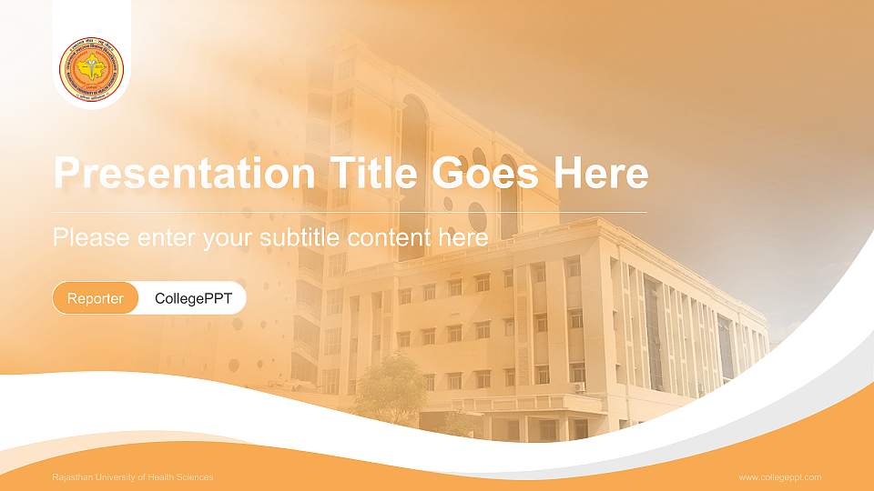 Rajasthan University of Health Sciences Lecture Sharing and Networking Event PPT Template16:9 ratio PPT effect preview image