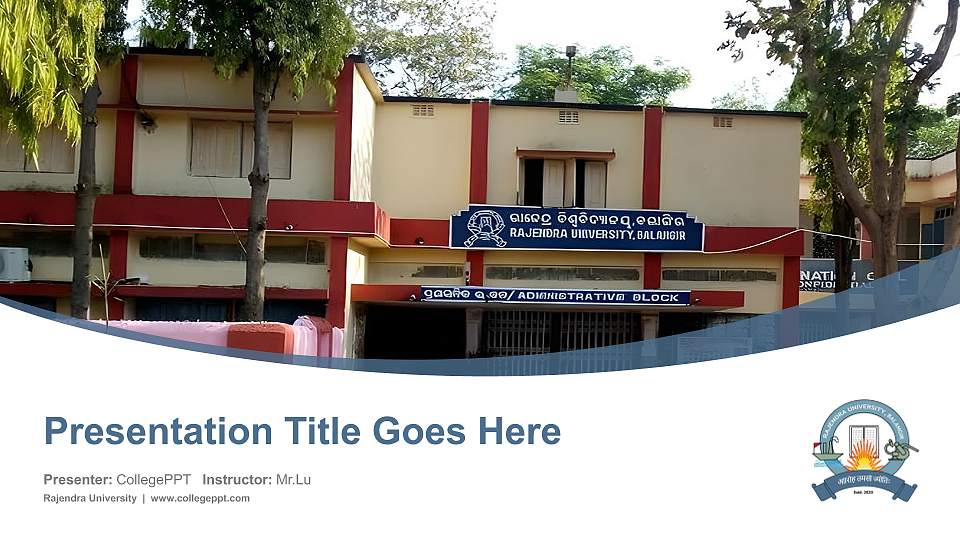 Rajendra University Course/Courseware Creation PPT Template16:9 ratio PPT effect preview image