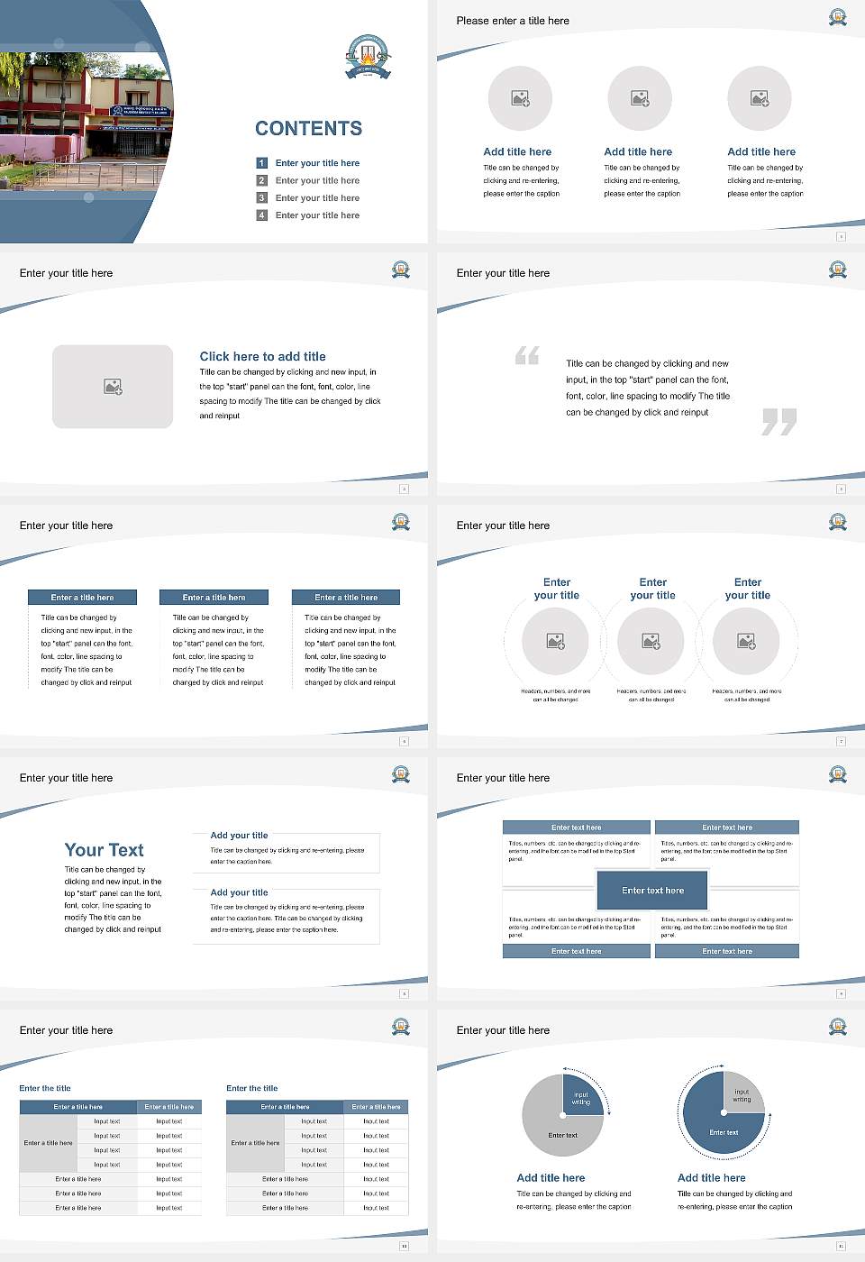 Rajendra University Course/Courseware Creation PPT Template16:9 ratio PPT effect preview image2