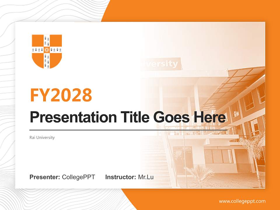 Rai University Academic Presentation/Research Findings Report PPT Template4:3 ratio PPT effect preview image5