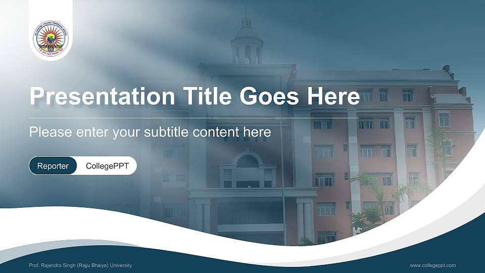 Prof. Rajendra Singh (Rajju Bhaiya) University Lecture Sharing and Networking Event PPT Template16:9 ratio PPT effect preview image