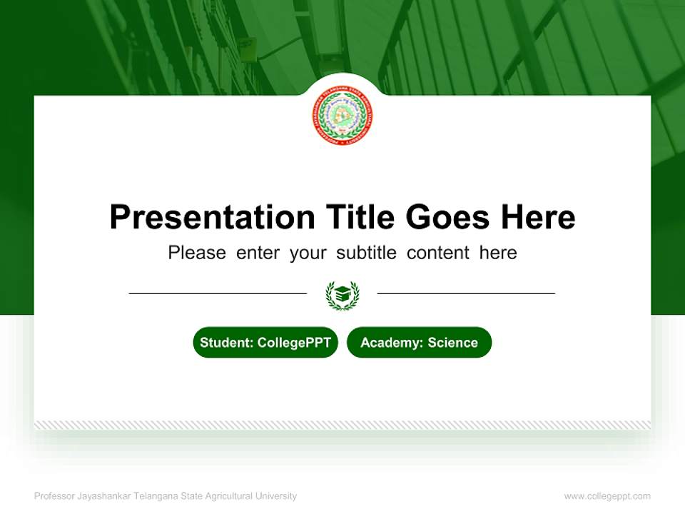 Professor Jayashankar Telangana State Agricultural University National Scholarship Defense PPT Template4:3 ratio PPT effect preview image4