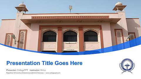 Rajasthan University of Veterinary & Animal Sciences Course/Courseware Creation PPT Template